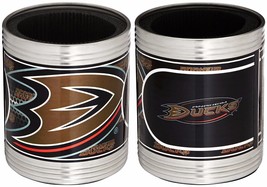 NHL Anaheim Ducks Stainless Steel Can Holder Set Hi-Definition Metallic Graphic - £16.05 GBP