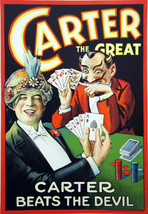 Decoration POSTER print.Carter Magician.Magic trick illusion.Poker.Decor.6677 - £13.98 GBP+