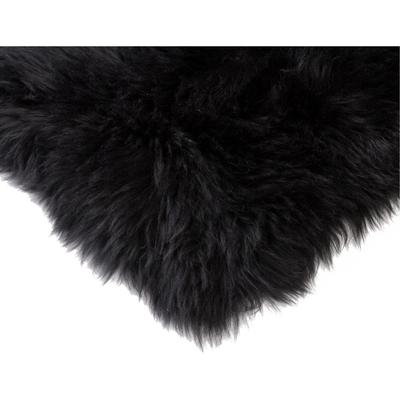 Black Natural Sheepskin Chair Seat Cover