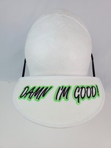 Vintage 1980&#39;s Damn I&#39;m Good Sunglasses hat style Visor brim beach wear ... - £15.54 GBP