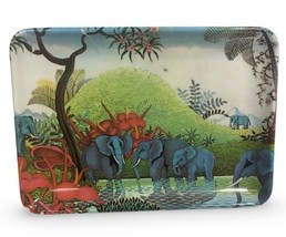 Vintage Jungle Safari Animals Melamine Tray 6”x4.25” - Made in Italy, EUC - £13.69 GBP