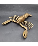 Large Vintage Brass Lobster Shrimp Crawfish MCM Ocean Coastal Decor Beac... - $753.77 MXN