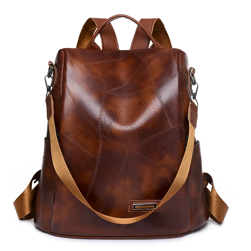 2022New High Quality Leather Ladies Backpack  Designer Women  Bag Girls School B - £63.42 GBP