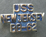 USS NEW JERSEY BATTLESHIP BB-62 US NAVY SCRIPT LAPEL PIN BADGE 1 INCH - £4.46 GBP