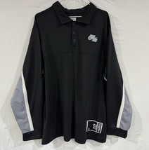 Nike Air Basketball On Court Vtg Long Sleeve Warm Up Shirt Black Gray Me... - £27.67 GBP