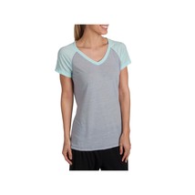 Jockey Women&#39;s Short Sleeve V Neck T-Shirt, Gray, Size Large - £15.77 GBP