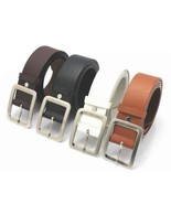 Men&#39;s High-Quality Faux Leather Belt with Pin Buckle Stylish Waistband f... - £7.36 GBP