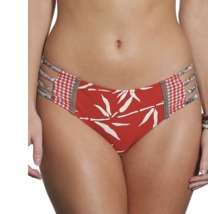 Kuleana Women&#39;s Sz Large L Red Floral Bikini Bottom NEW - £14.26 GBP