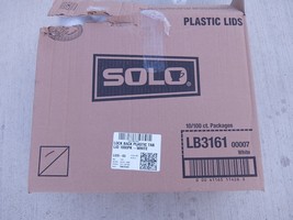 Solo LB3161-00007 White Lock Back Plastic Tab Cup Lids fits 10 oz 1000 ct - £25.10 GBP