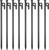 8 Pack Tent Stakes Heavy Duty 12 Inch Steel Tent Pegs For Camping Unbreakable - £35.00 GBP