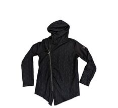 Mondo Men’s Full Zip Hooded Blazer Jacket Size Medium Asymmetrical Zip  - $1,633.76 MXN