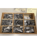 Vintage Letterpress Type set  1&quot; Small Printing Blocks Typography - $73.32 CAD