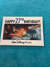 Walt Disney World Button Pin - Cast Member - Happy 27th Birthday - Fanta... - £3.48 GBP