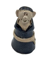 Monk Priest Ceramic Figurine Clay Mid West Art Candle Snuffer Decor Sculpture 3&quot; - £14.38 GBP