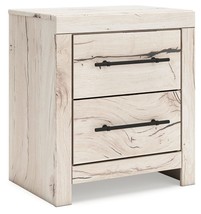 Lawroy - Light Natural - Two Drawer Night Stand - £115.95 GBP