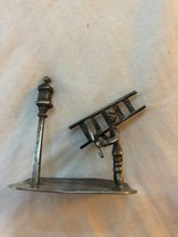Vintage Dutch or Chinese Sterling Silver miniature Lamplighter carry Ladder Lamp - £73.91 GBP