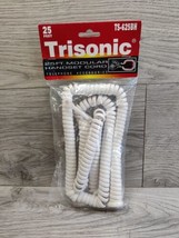Trisonic TS-625BH 25 Ft Modular Coil Telephone Handset Cord White New - £9.80 GBP
