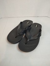 Okabashi Mariner Thong Flip Flops Sandals Men&#39;s LL Size 9 10 Black Slip On - £10.97 GBP