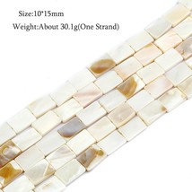 New 10*15MM  Rectangle Freshwater  Beads Approx15&quot; Per Strand Mother of  Loose B - £46.05 GBP