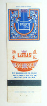 The Lotus Chinese Restaurant - Honolulu, Hawaii 20 Strike Matchbook Cover HI - £1.37 GBP
