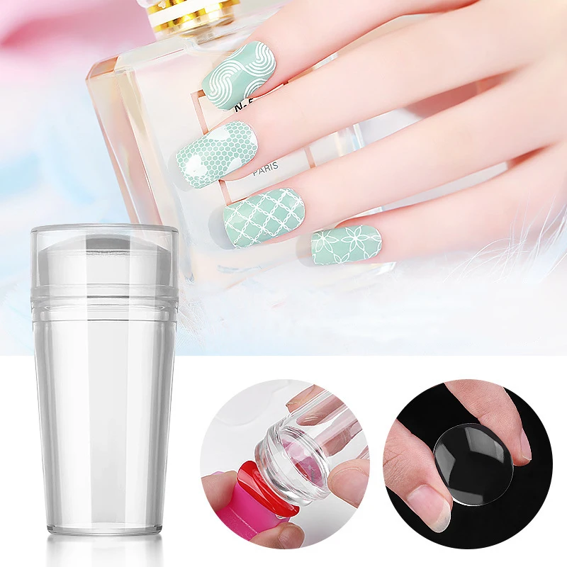 Game Fun Play Toys Transparent Nail Stamper with Scraper 2pcs Jelly Silicone Sta - £23.18 GBP