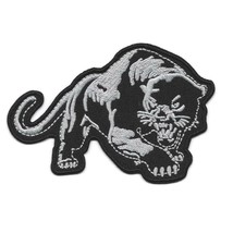 Black Panther Iron On Patch 4.5&quot; Crouching Jungle Cat Embroidered Applique New - £3.94 GBP