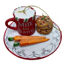 Kurt Adler Milk &amp; Cookies For Santa Carrots for the Reindeer Christmas Ornament - £8.79 GBP