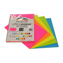 Rainbow A4 Copy Paper 75gsm 100pcs (Fluoro Color) - $32.53