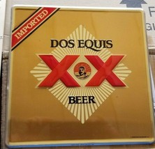 VINTAGE Dos Equis Imported Beer Advertising Bar metal SIGN  - £72.54 GBP