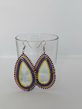 African Tribal Masai Handmade Beaded Beads Earrings Multicolor Jewelry - £7.56 GBP