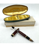 Vintage Fountain Pen Tuckaway White Dot Plunger Fill Striped Box - €93,81 EUR
