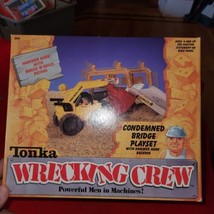 Vintage 1988 Tonka Wrecking Crew Hammer Hank Backhoe &amp; wreck n&#39; build bridge pla - $58.21