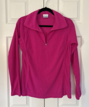Columbia Sportswear Fuchsia Long Sleeve Pullover Casual Sweater Half Zip, size M - £11.15 GBP