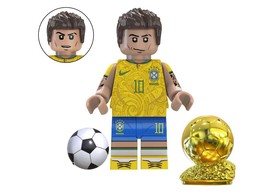 Minifigure Neymar Soccer Player World Cup Custome - $7.94