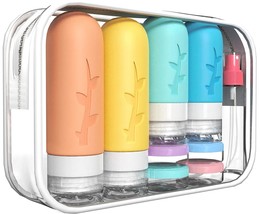 18pack Travel Bottles for Toiletries TSA Approved Silicone Travel Containers jar - £23.49 GBP