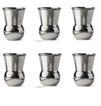 Handmade Stainless Steel Hammered Tumbler Moroccan Mughlai Drinking Glass 375ML - £11.47 GBP+