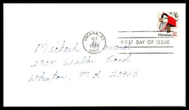 1977 US FDC Cover - SC# 1730 Rural Mailbox, Omaha, Nebraska to Wheaton, ... - £2.31 GBP