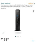 ARRIS TG1682G Wireless Modem Router - Black - $89.10