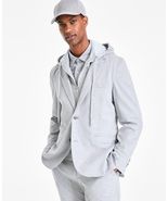 Alfani Men's Modern-Fit Knit Hooded Blazer Casual Grey-3XL - $49.99