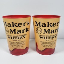 Maker’s Mark Bourbon Whisky plastic cup 2 pack Rare Hard to find. - £23.55 GBP