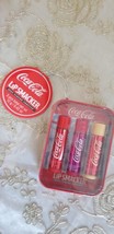 Lip Smacker Coca Cola Lip Balm Lip Collection Gift Tin Set - 3 Lip Balms - £7.39 GBP