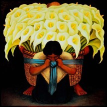 Flower Vendor (Vendedora de Flores) 1942 by Diego Rivera Metal Sign - £31.25 GBP
