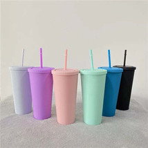 Summer Pastel Tapered Cup Blank Cups Tumblers, 24 oz Matte Tumblers, Dou... - £5.56 GBP