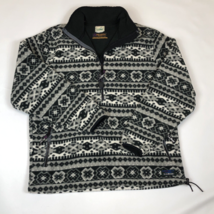 Vintage 90's LL Bean Men's Polartec Fleece Aztec Nordic 1/2 Zip Pullover... - $69.29
