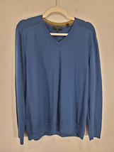 TED BAKER London Mens V Neck Blue  100% Merino Wool Sweater EUX SZ 6 - €20,41 EUR