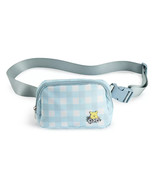 Disney&#39;s Winnie the Pooh Checkered Blue Pooh Enamel Badge Fanny Pack Adj... - $29.99