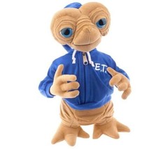 Universal Studios ET Extra Terrestrial Plush Doll Blue Hoodie Jacket 15&quot; Stuffed - £34.60 GBP