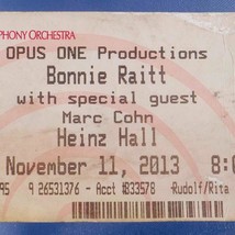 Bonnie Raitt Concert Ticket Stub November 11 2013 Pittsburgh Pennsylvania - £11.69 GBP