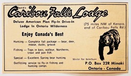 1969 Caribou Falls Hunting Lodge Advertisement Hunting Hotel Ontario F15W - $376.02 MXN