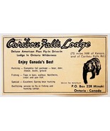 1969 Caribou Falls Hunting Lodge Advertisement Hunting Hotel Ontario F15W - $374.91 MXN